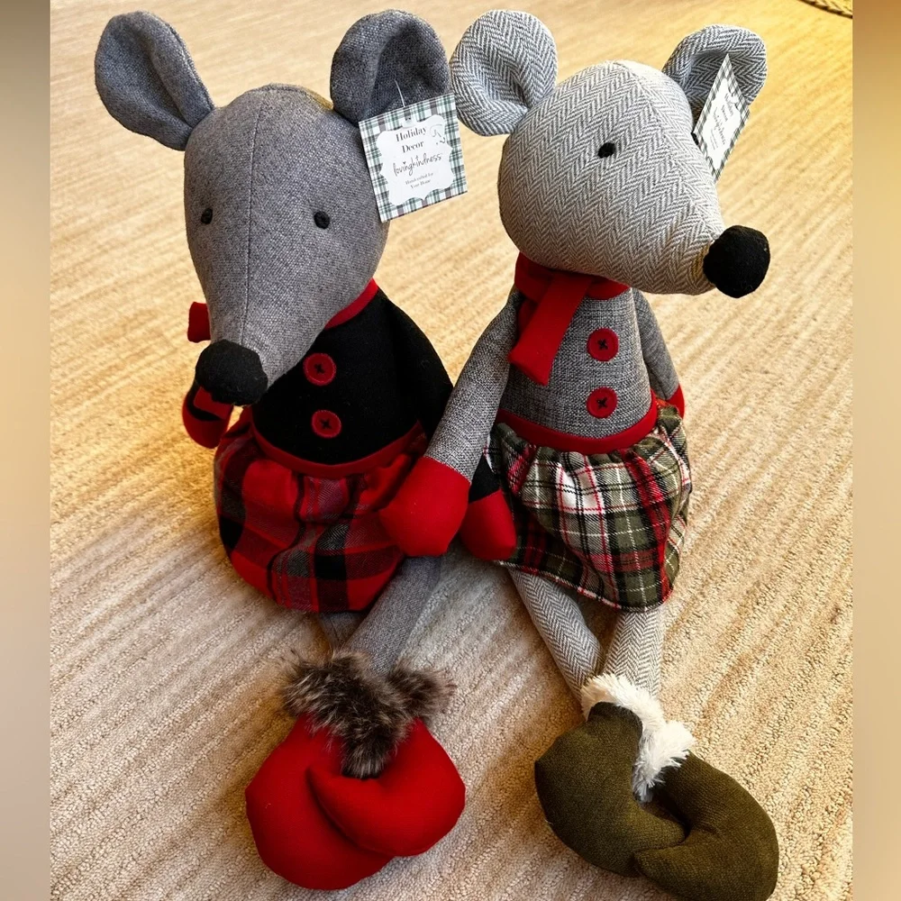 Loving Kindness Plush Mouse Decor Bean Bag Bottom Shelf Sitter 22” tall